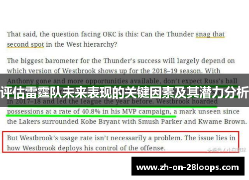 评估雷霆队未来表现的关键因素及其潜力分析